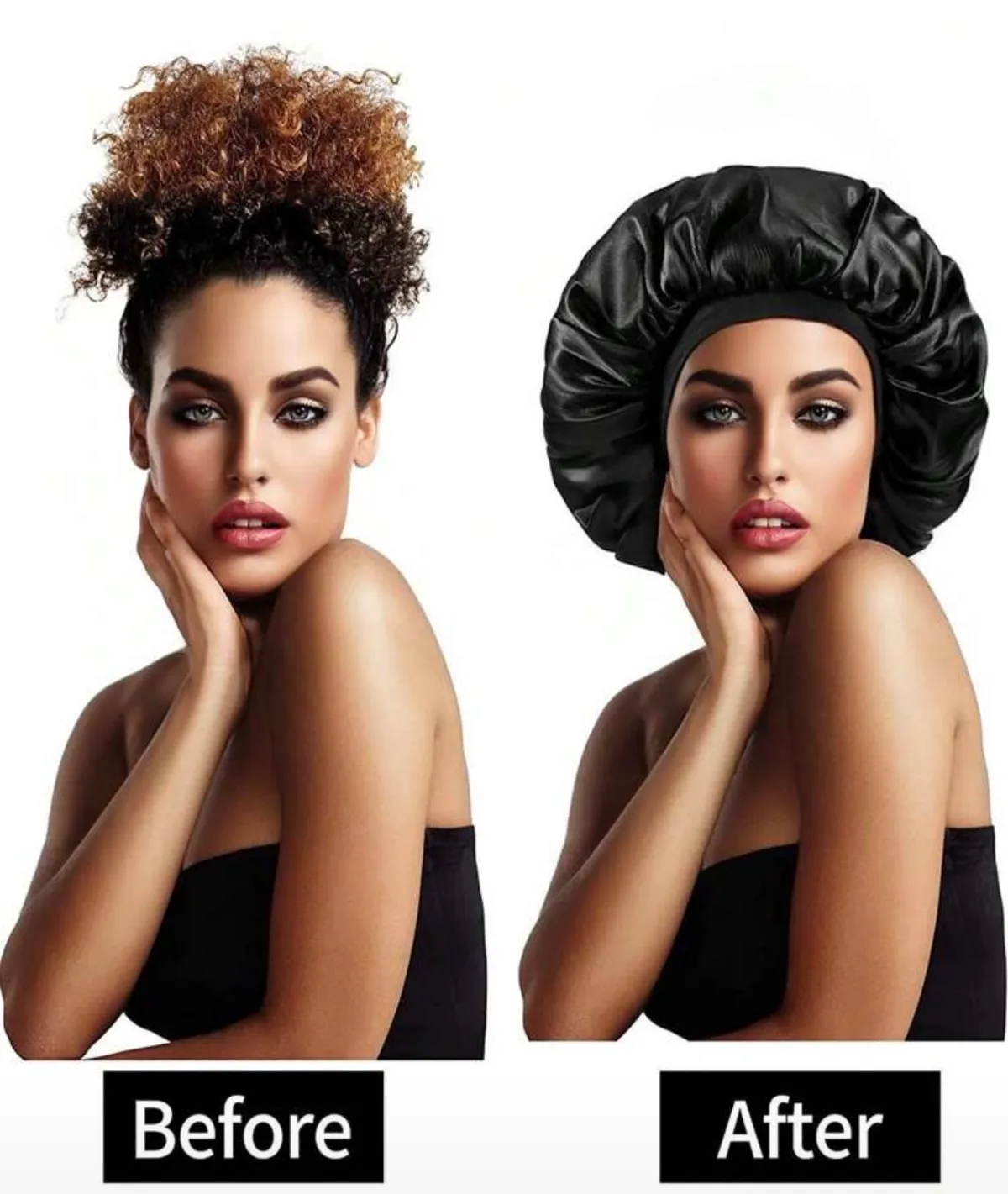 1 PC Silk Bonnet For Sleeping Hair Wrap Head Cover Scarf Protect Braids Bonnet For Curly Hair