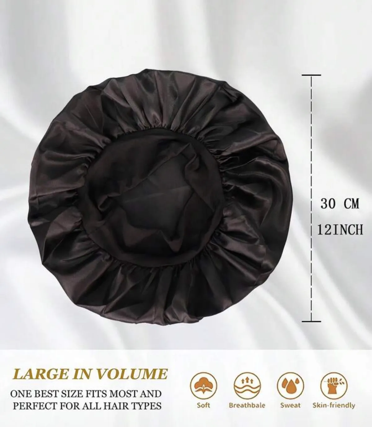 1 PC Silk Bonnet For Sleeping Hair Wrap Head Cover Scarf Protect Braids Bonnet For Curly Hair