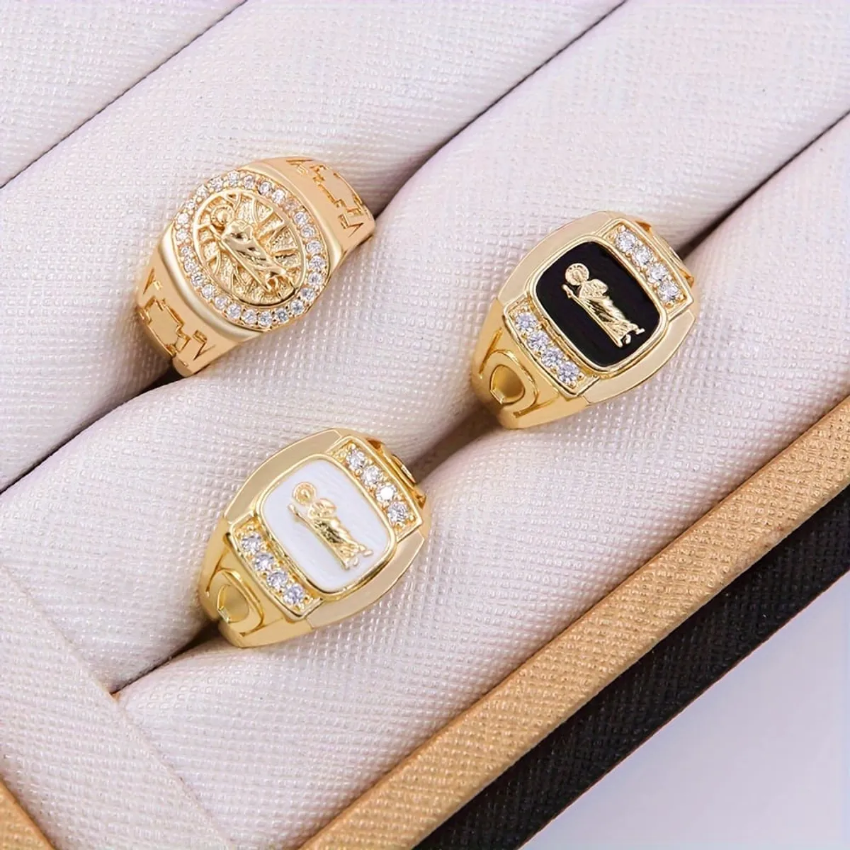 Men's Adjustable St. Jude Drip Oil Ring, White