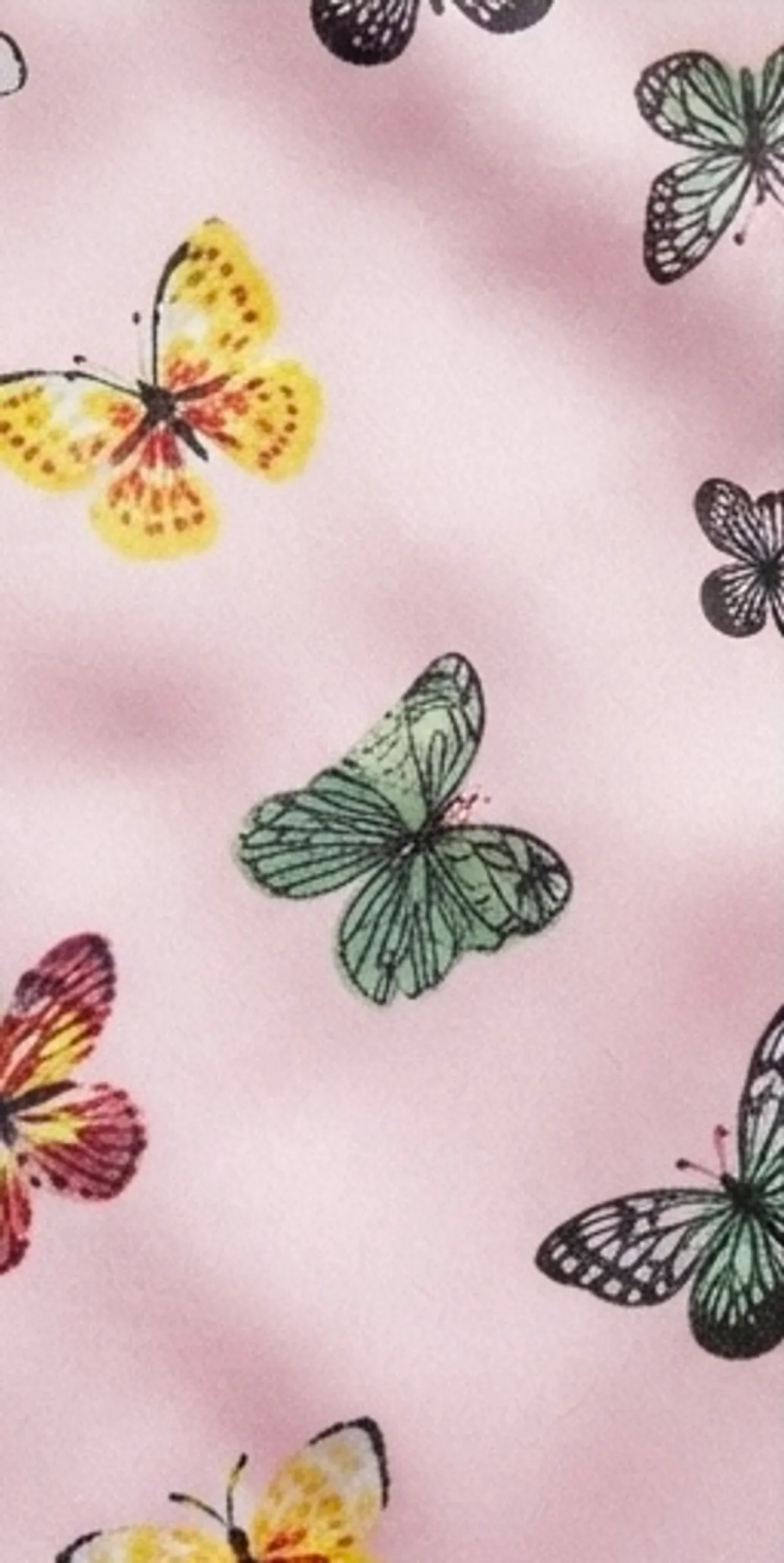 1pc Elastic Satin Bonnet With Butterfly Print