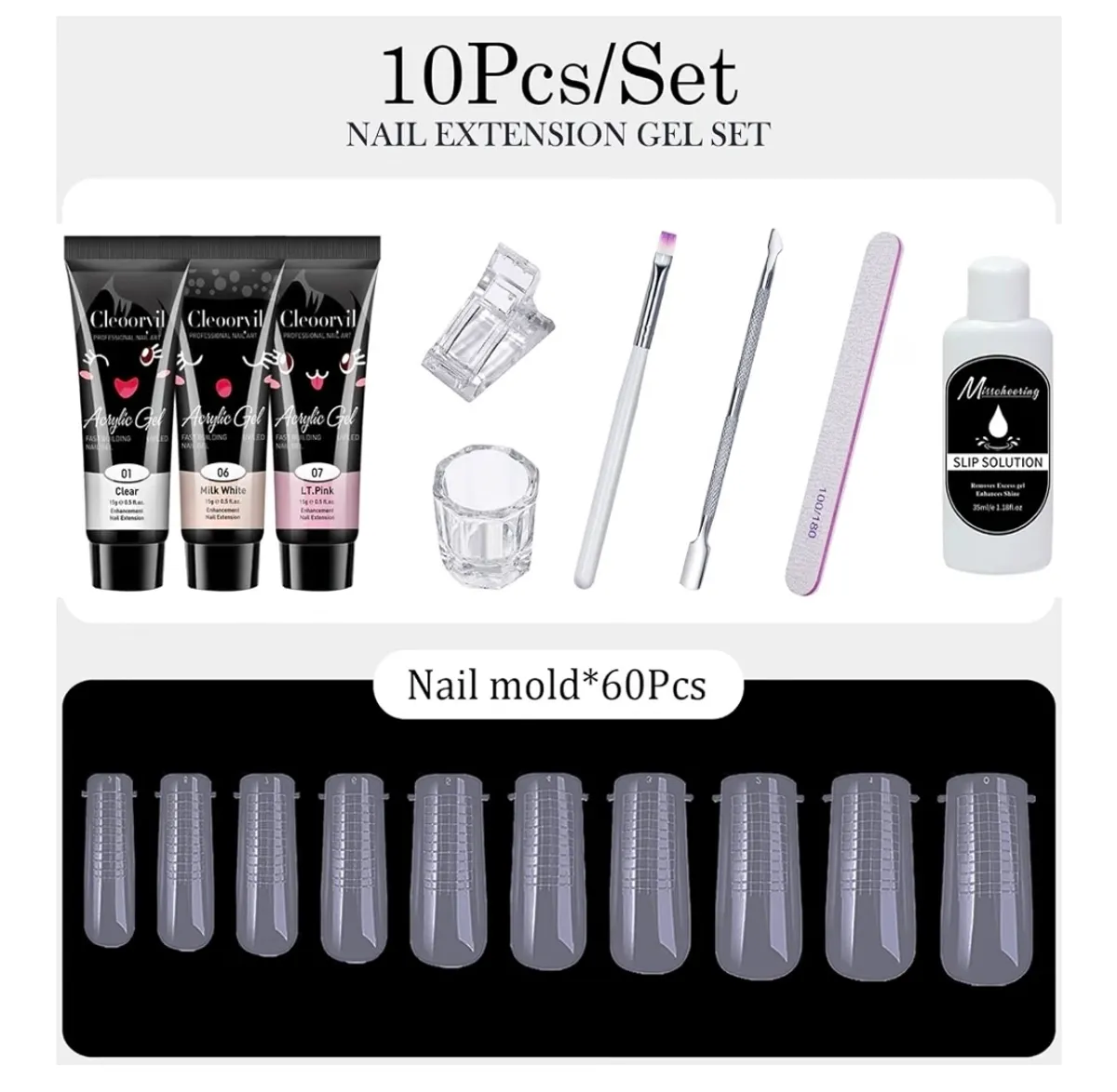 Poly Gel Nail Extension Kit
