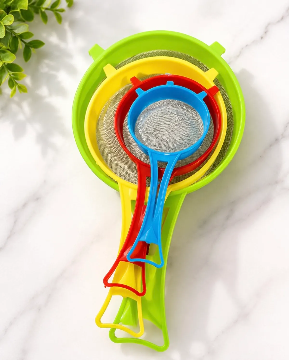 4pcs Multi-Function Mesh Strainer With Handle