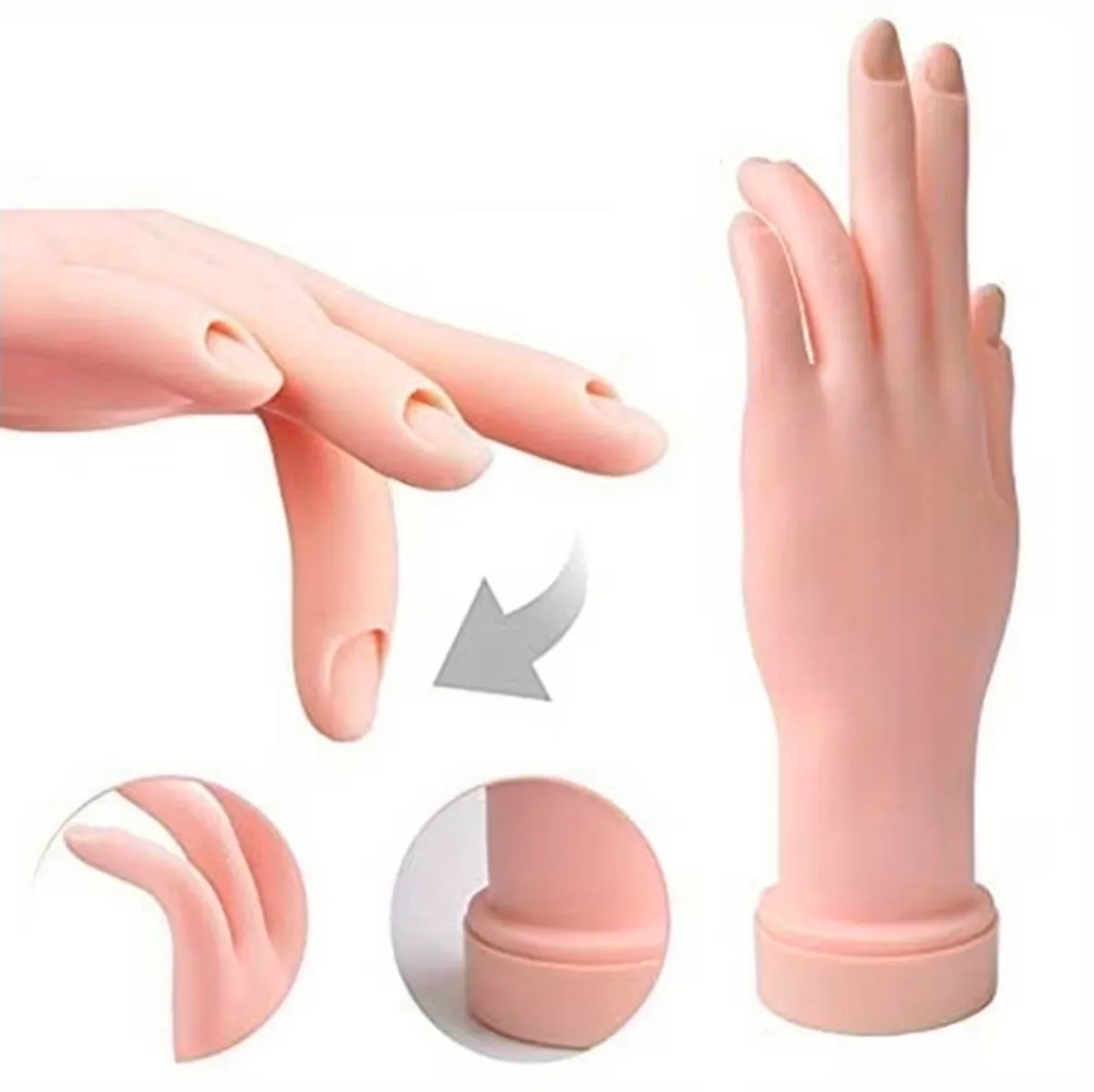 Positionable Right-Hand Nail Art Model Hand