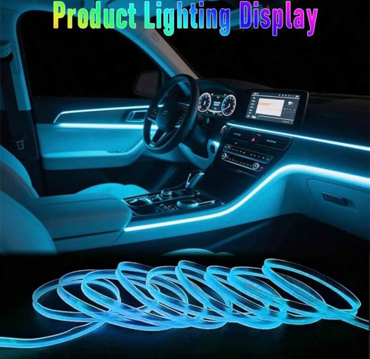 5-In-1 Car Dashboard Ambient Lighting, APP/Remote Control Decorative Light
