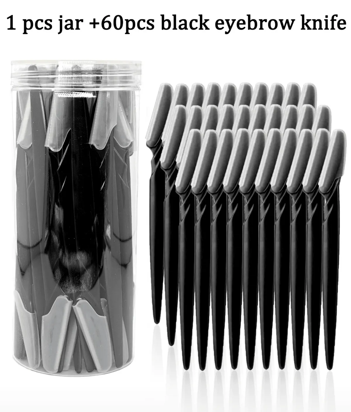 60pcs Black  Eyebrow Trimmer