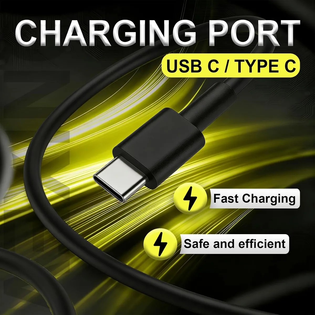 65W USB-C Laptop Charger for Dell, Compatible with XPS, Inspiron, Latitude, Chromebook, Type-C Power Adapter, Fast Charging Cable