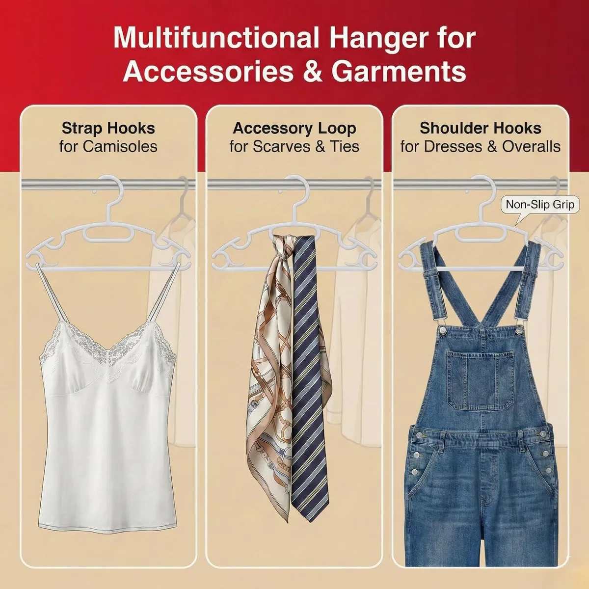 10-Pack Heavy Duty Clothes Hangers, Extra Thick Eco-Friendly Plastic Hangers, Sustainable Closet Organizers