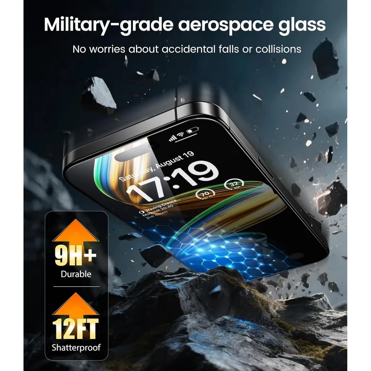 4-Pack Screen Protector for iPhone 17 (6.3"), Tempered Glass with Auto-Alignment Kit, 9H Hardness, Military Grade Shatterproof, HD Clear, Bubble-Free Installation