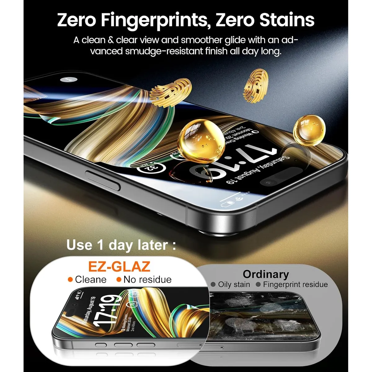 4-Pack Screen Protector for iPhone 17 (6.3"), Tempered Glass with Auto-Alignment Kit, 9H Hardness, Military Grade Shatterproof, HD Clear, Bubble-Free Installation