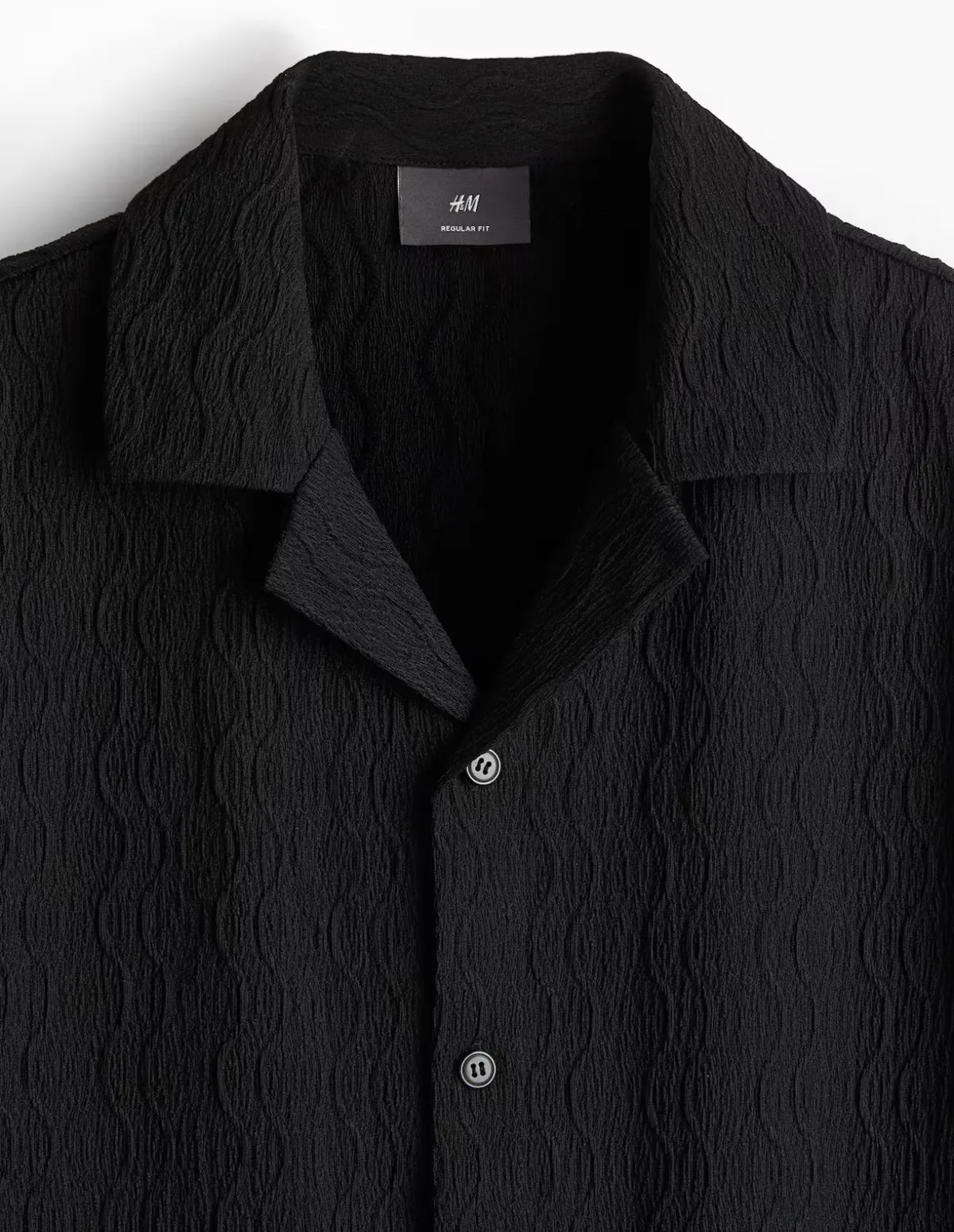 REGULAR FIT TEXTURED RESORT SHIRT US:MEDIUM