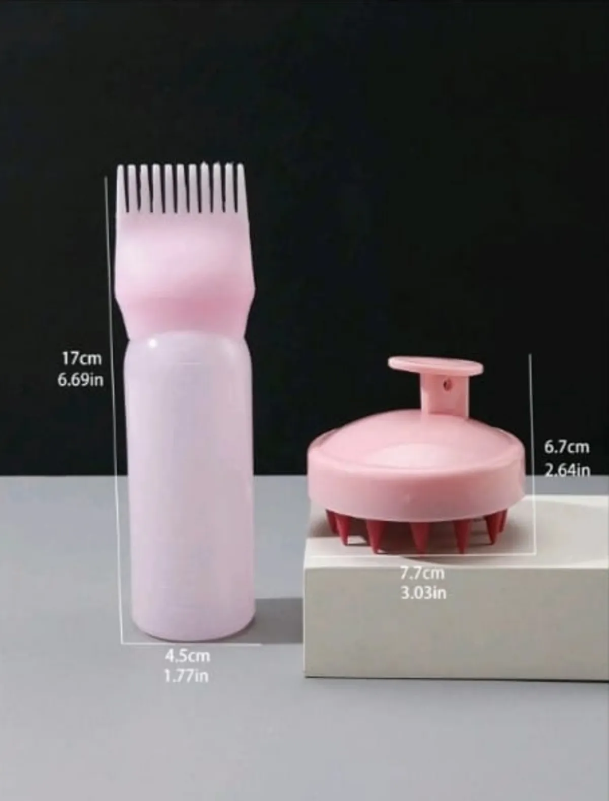 1PK / 2PC  Shampoo Comb Scalp Massager, 2-In-1 Dry/Wet Hair Scalp Massager Shampoo Brush