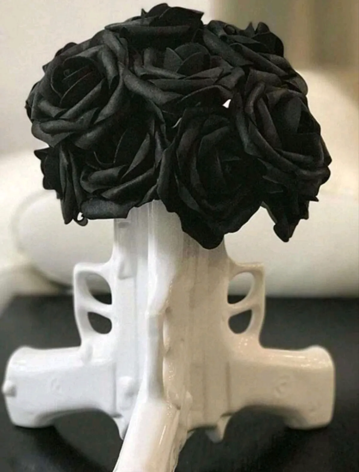 9PCS/Set Black  Artificial  Minimalist PS Foam Decorative Flowers
