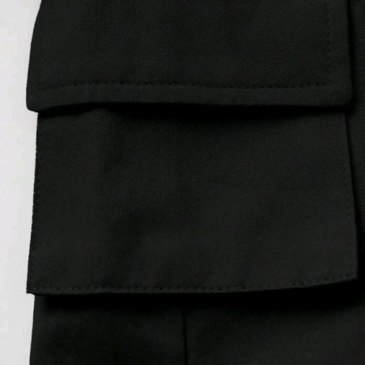 Baby Girl Black Elastic Waist And Foot Cuff Side Pocket Pant-Size 9-12M