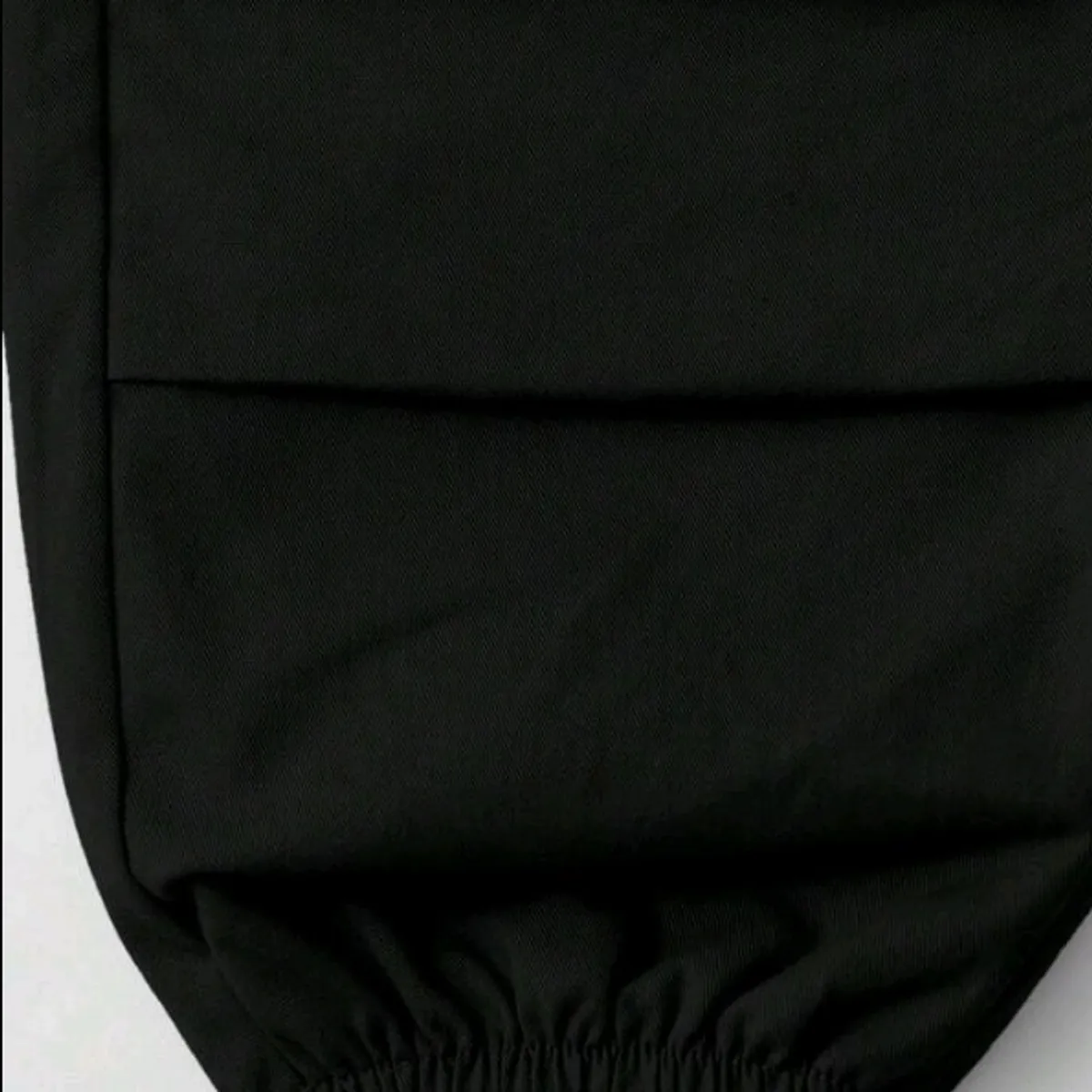 Baby Girl Black Elastic Waist And Foot Cuff Side Pocket Pant-Size 9-12M