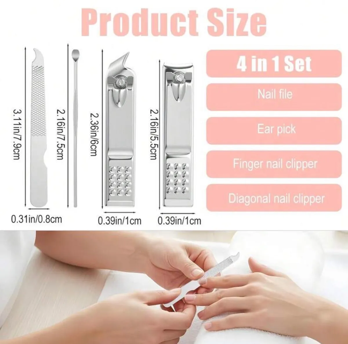 Pink Manicure Set (4in1)