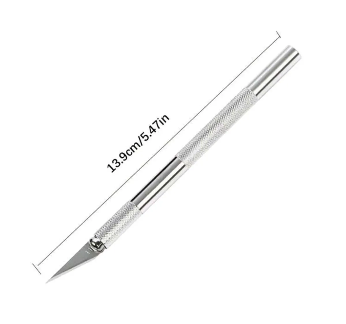 1PC Aluminum Alloy Carving Knife With 5pcs Replaceable Blades, Engraving/DIY /Handmade Tools For Paper, Rubber Stamp, Wood
