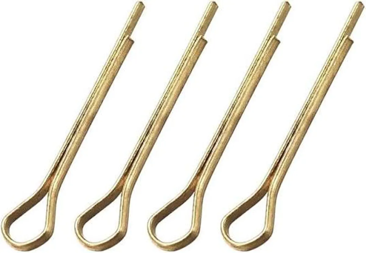 20 Pcs Zinc Extended Prong Cotter Pins Brass (3/32" x 1- 1/2")
