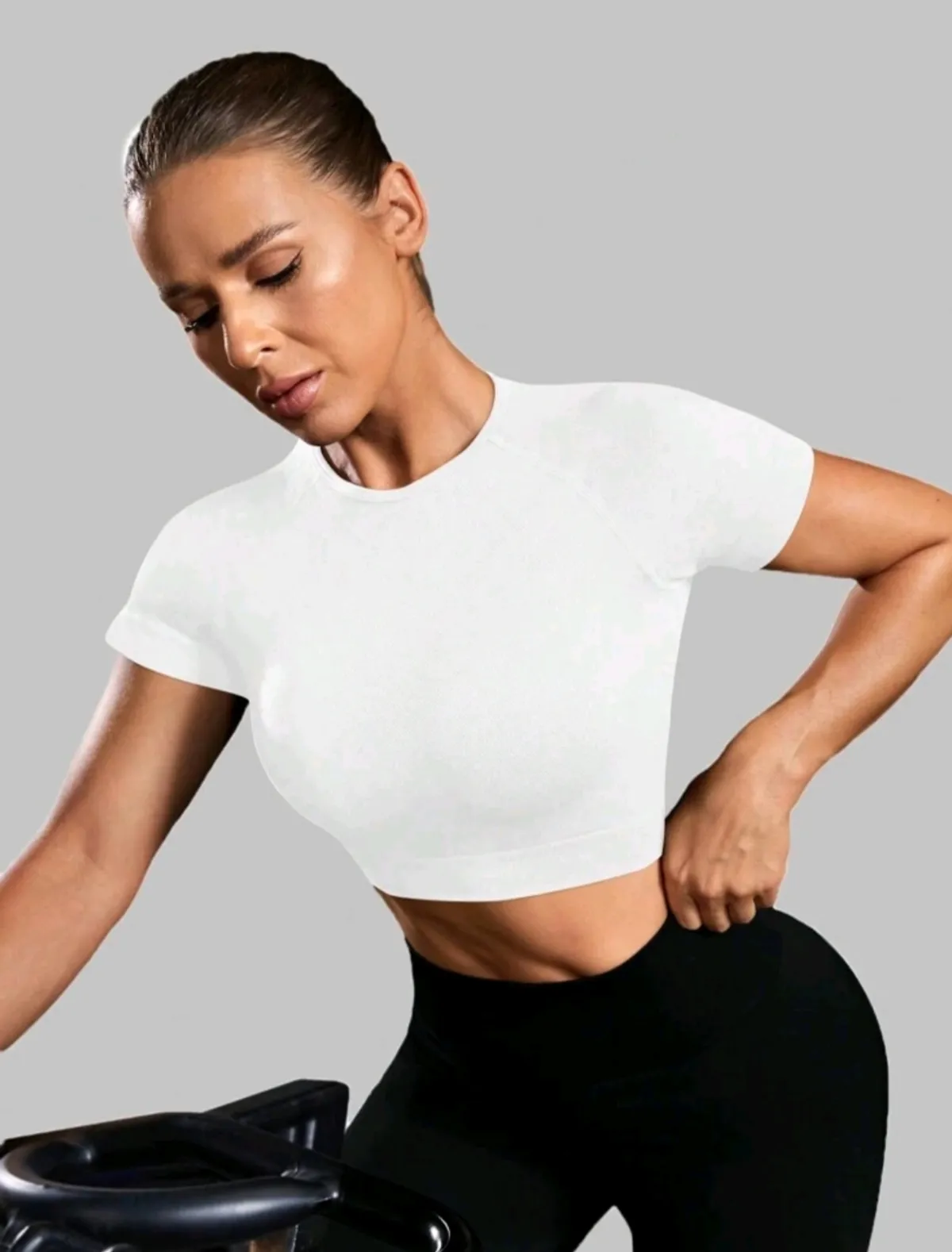 Sports Women's Fashionable Solid Color Sleeveless Sports T-Shirt Workout Tank Gym Top - Size L