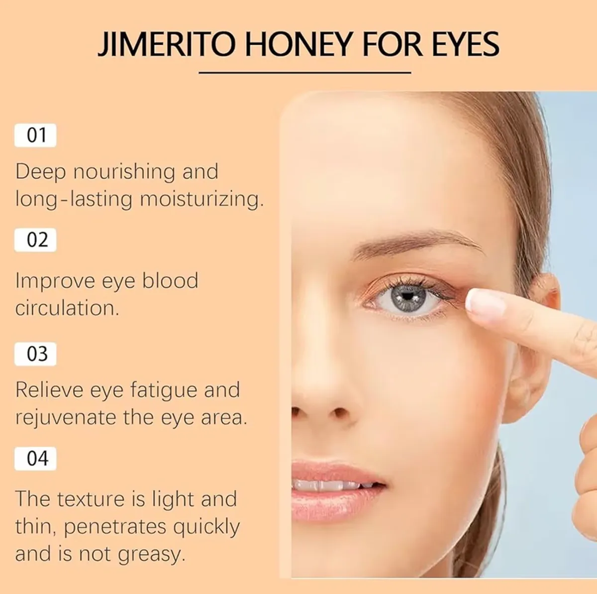 2Pcs Honey Eye Care Hydration, Natural Hydration With Bee,Gentle Formula Moisturizing Care for Use