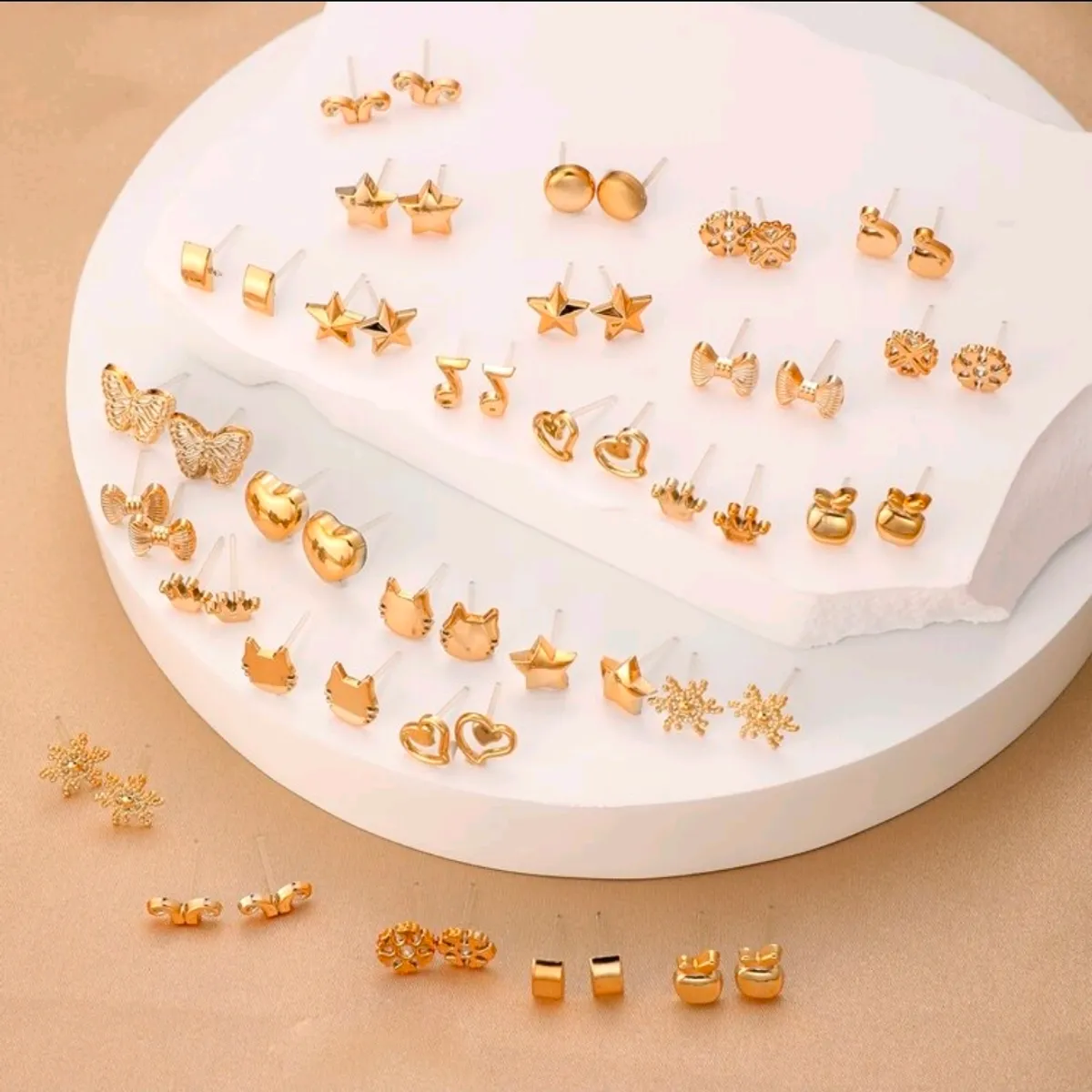 36pairs Cool Design Non-Allergic Stud Earrings For Women