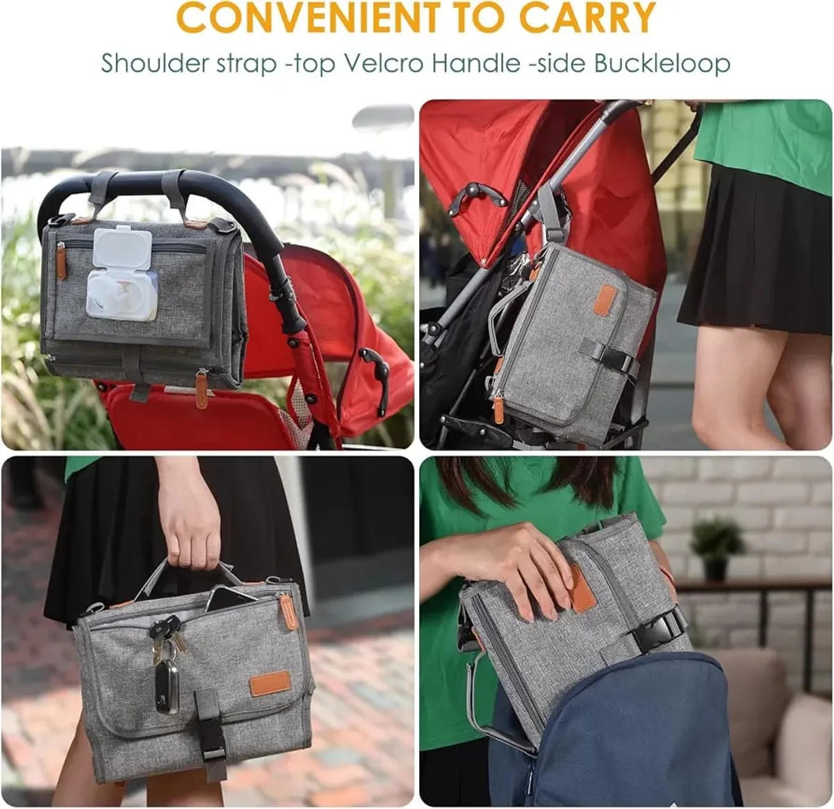 Portable Diaper Changing Bag with Strap