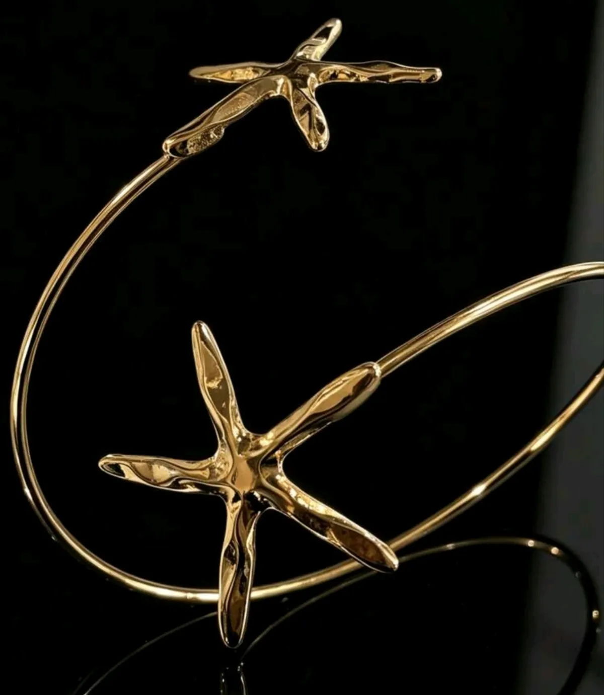 1PC Beach Vacation Style Exaggerated Sea Star Ocean Series Asymmetrical Opening Women's Arm Cuff