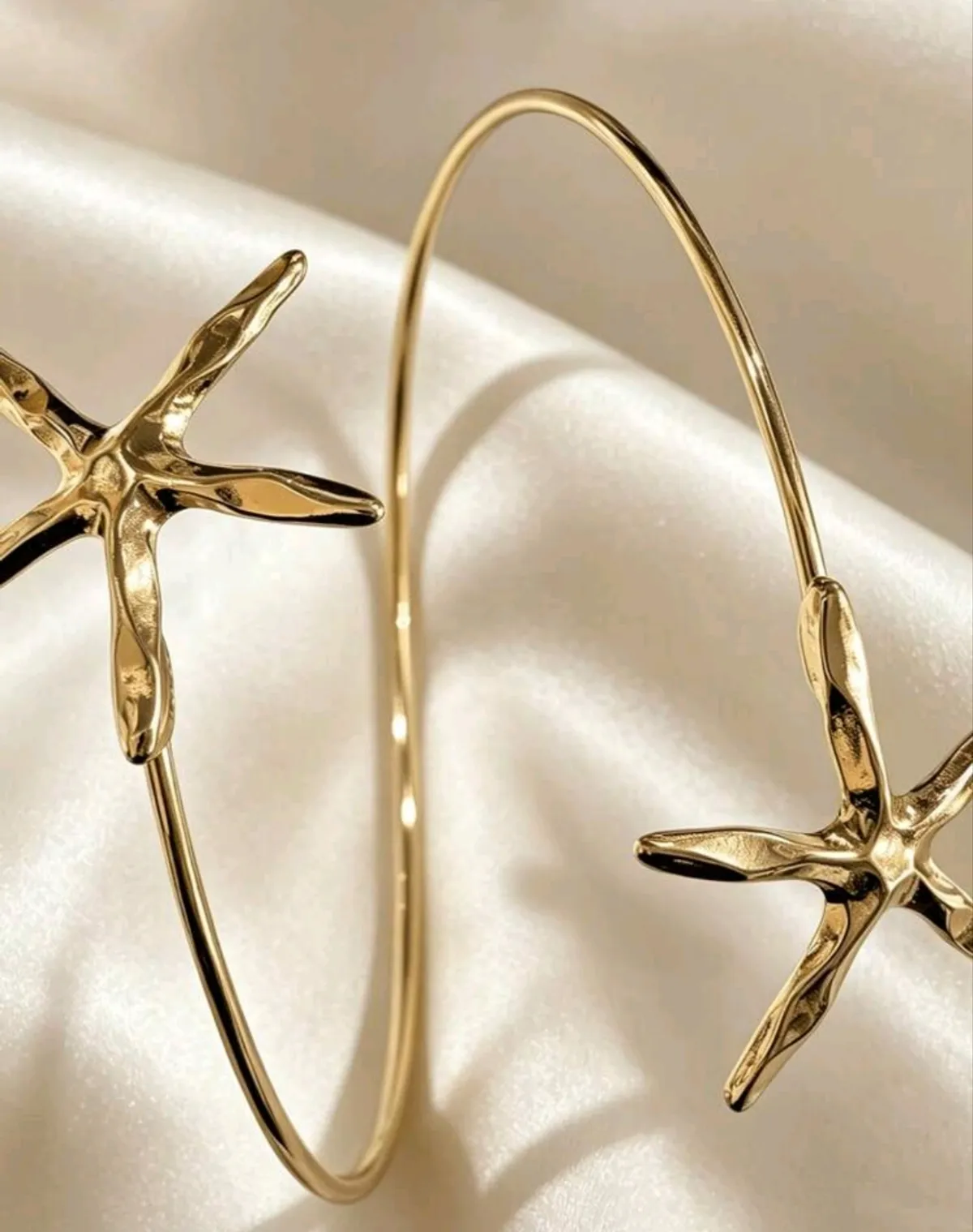 1PC Beach Vacation Style Exaggerated Sea Star Ocean Series Asymmetrical Opening Women's Arm Cuff