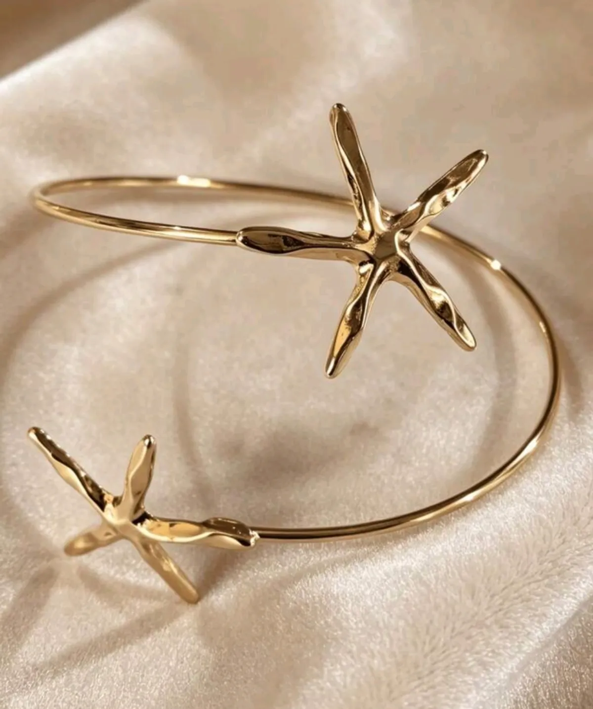 1PC Beach Vacation Style Exaggerated Sea Star Ocean Series Asymmetrical Opening Women's Arm Cuff