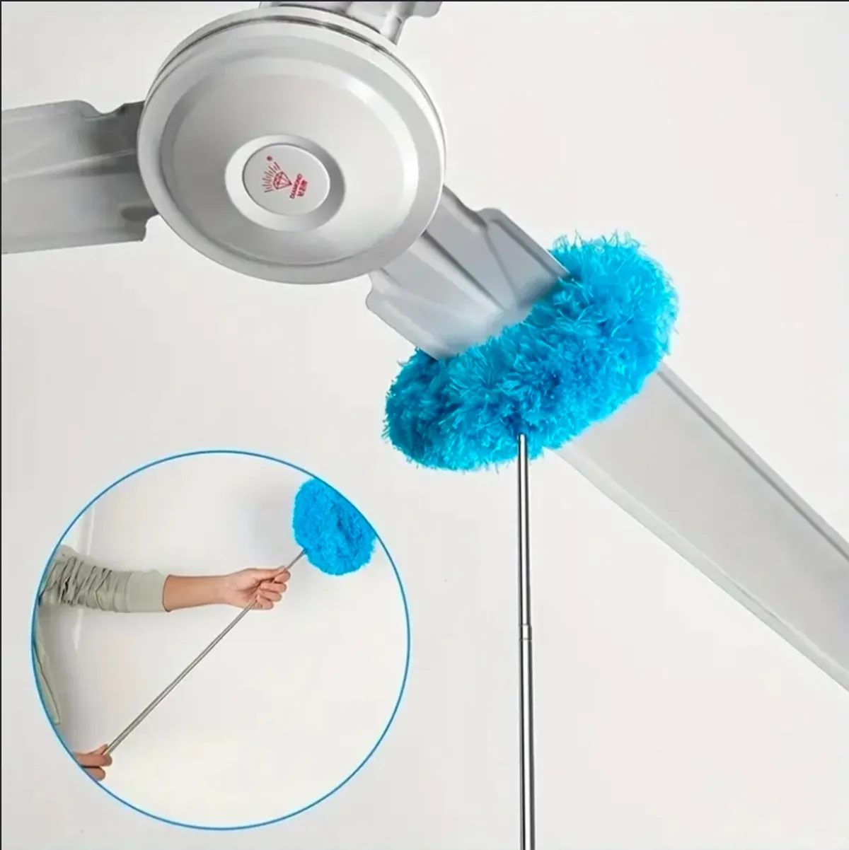 Dusters for Cleaning, Adjustable Length Ceiling Fan Household Cleaning Ceiling Fan Brush