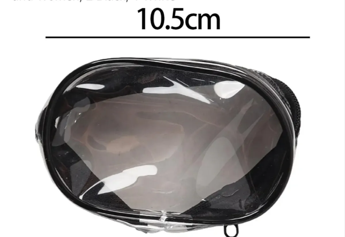 1 PC Clear PVC Character Display Bags and Key Fob Transparent for Organizing Travel Accessories for Men and Women