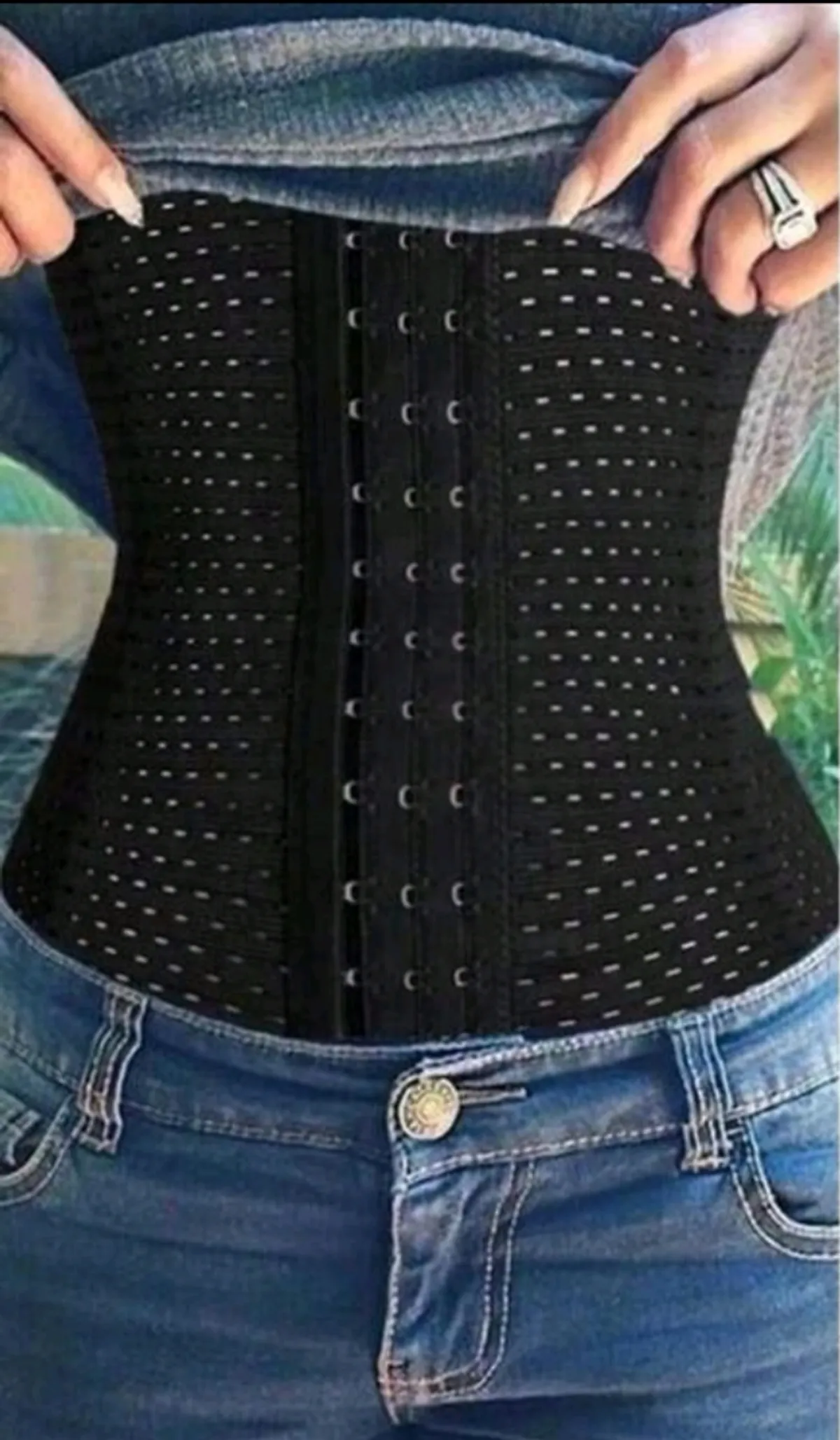 Hollow Plastic Waist Belt, Shaping Waist Trainer, Postpartum Belly Band, Powerful Abdomen Slimming Device - Size M