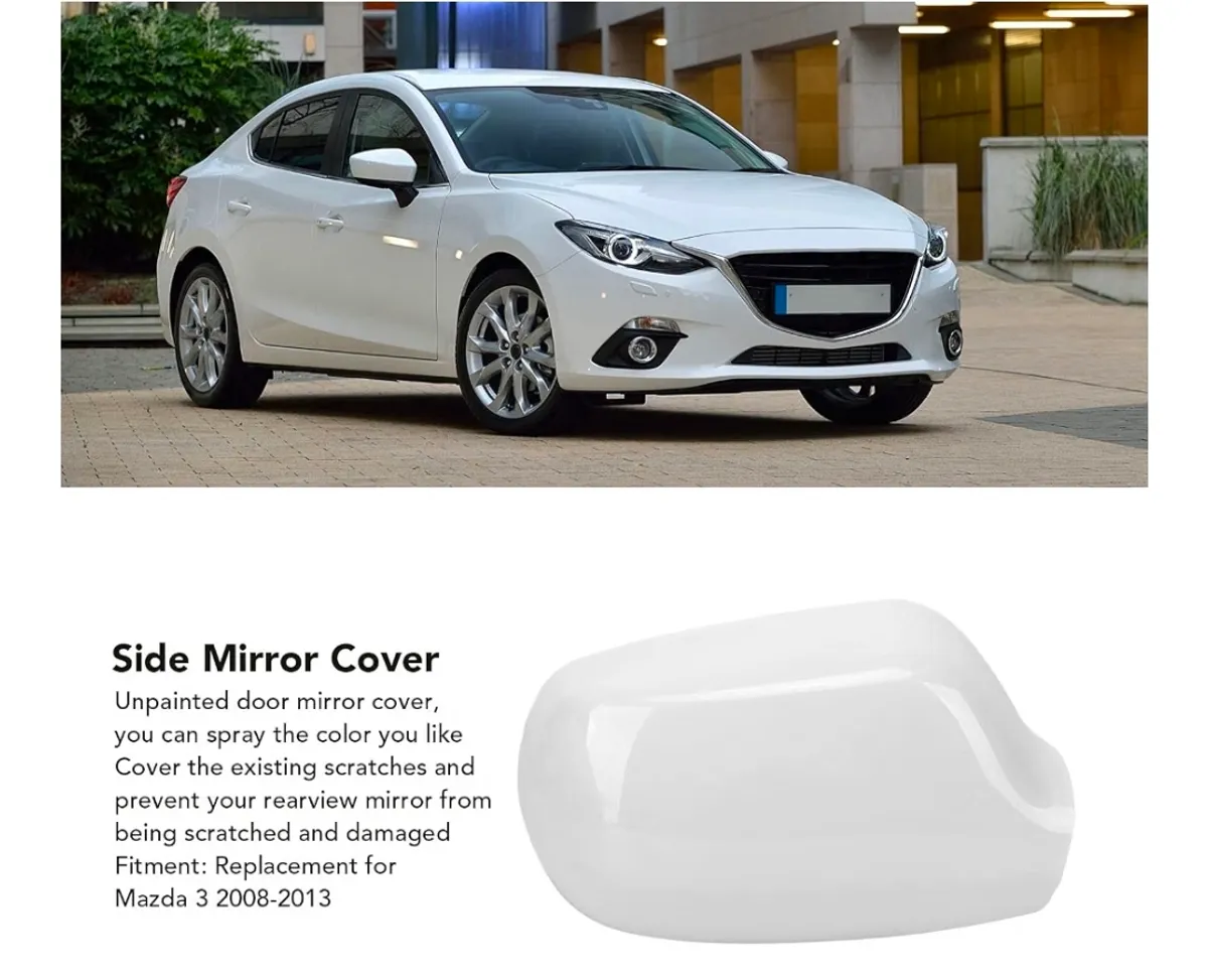 Car Side Mirror Cover, High Strength ABS Replacement Mirror Housing for 2008 2013 Passenger Side Right Door Mirror