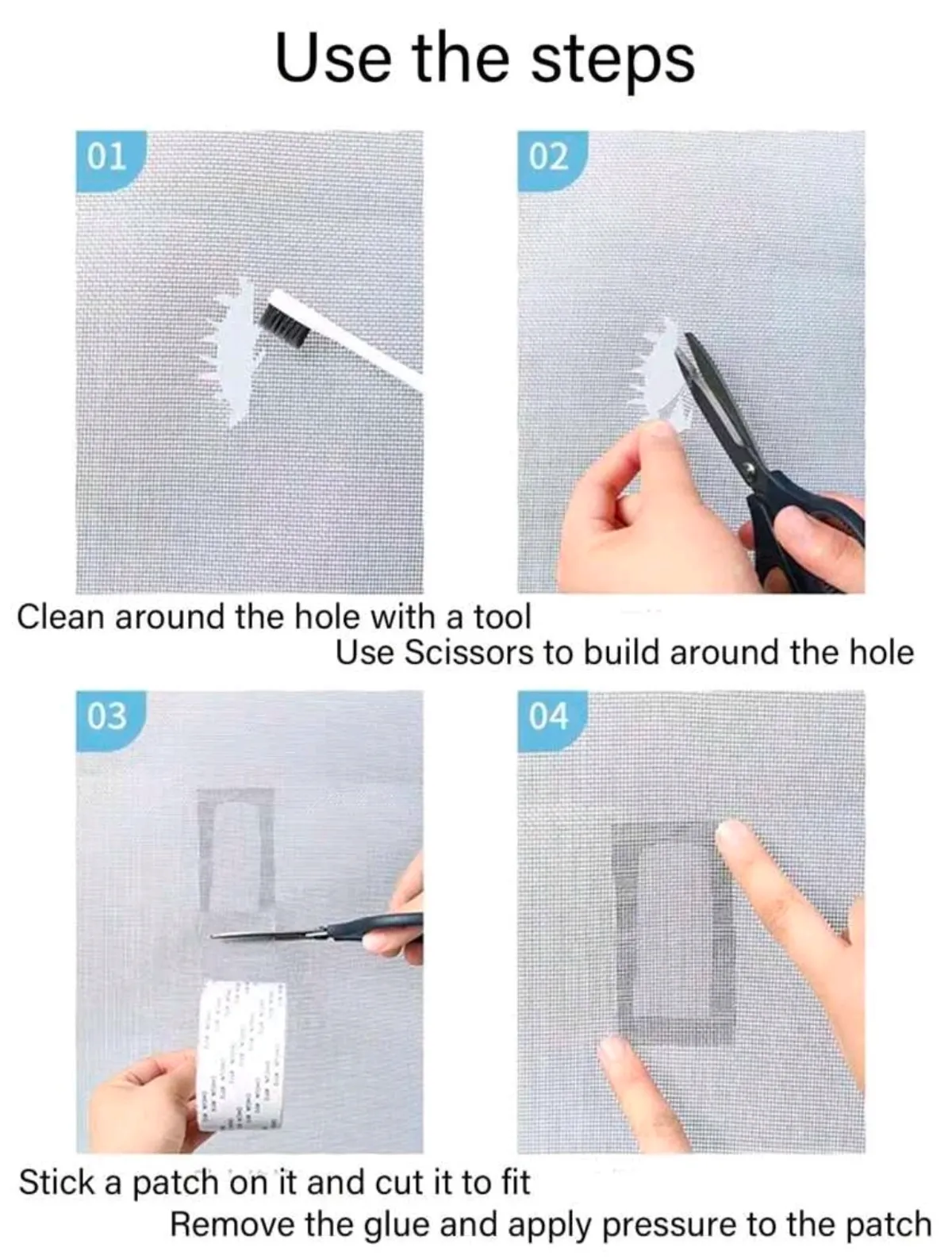1 Roll Window Screen Repair Tape, Self-Adhesive Mesh Tape For Window Screen Hole Patching
