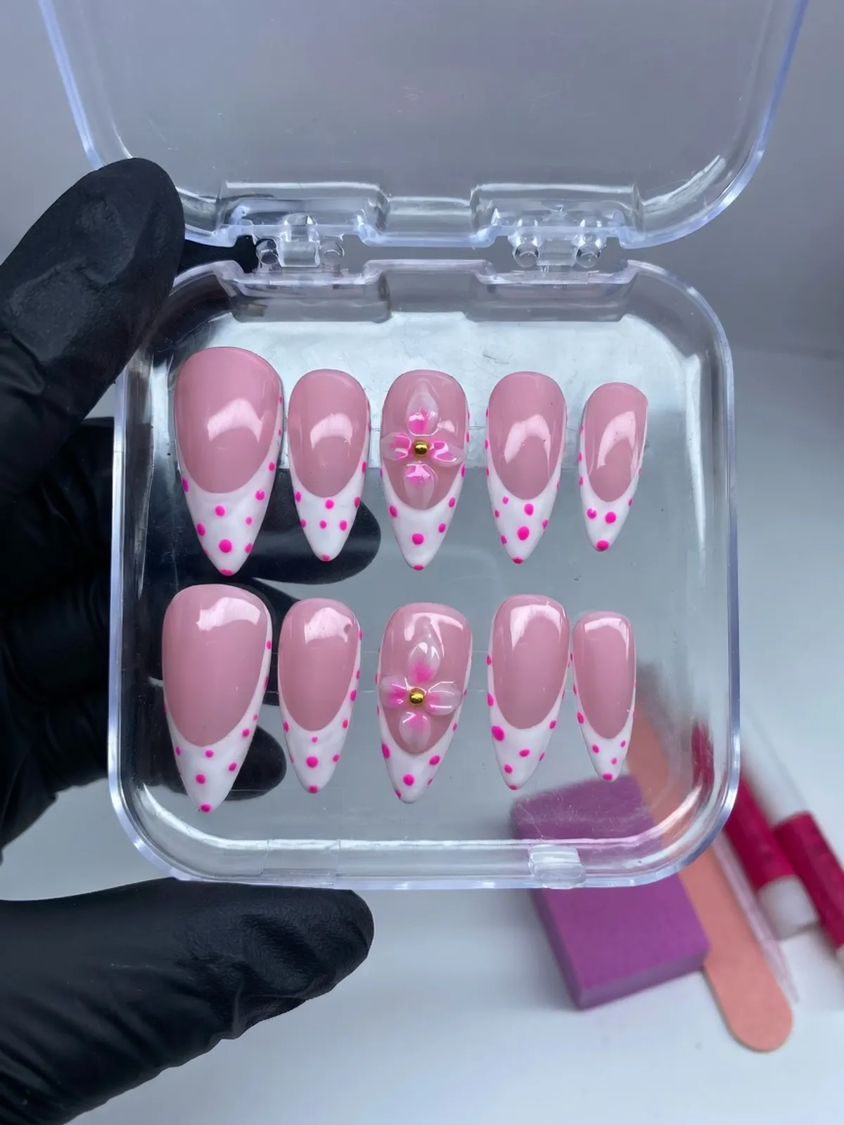 Pink Aura French Tips (medium)