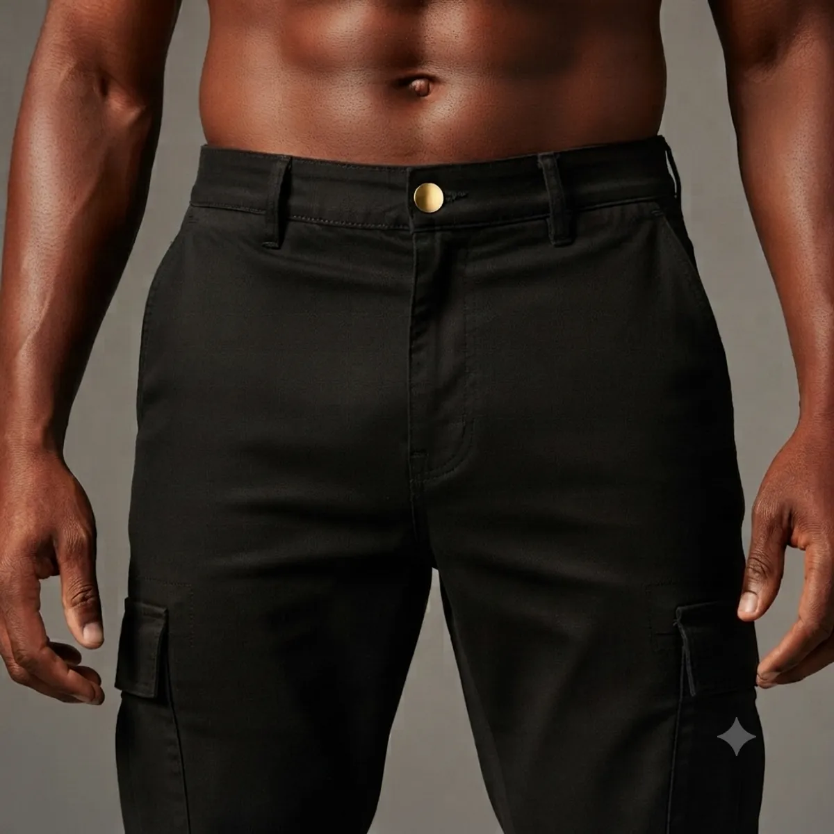 Mens Cargo Pants Casual Hiking Pants   Cotton Loose Straight Sweatpants For Men - Size L
