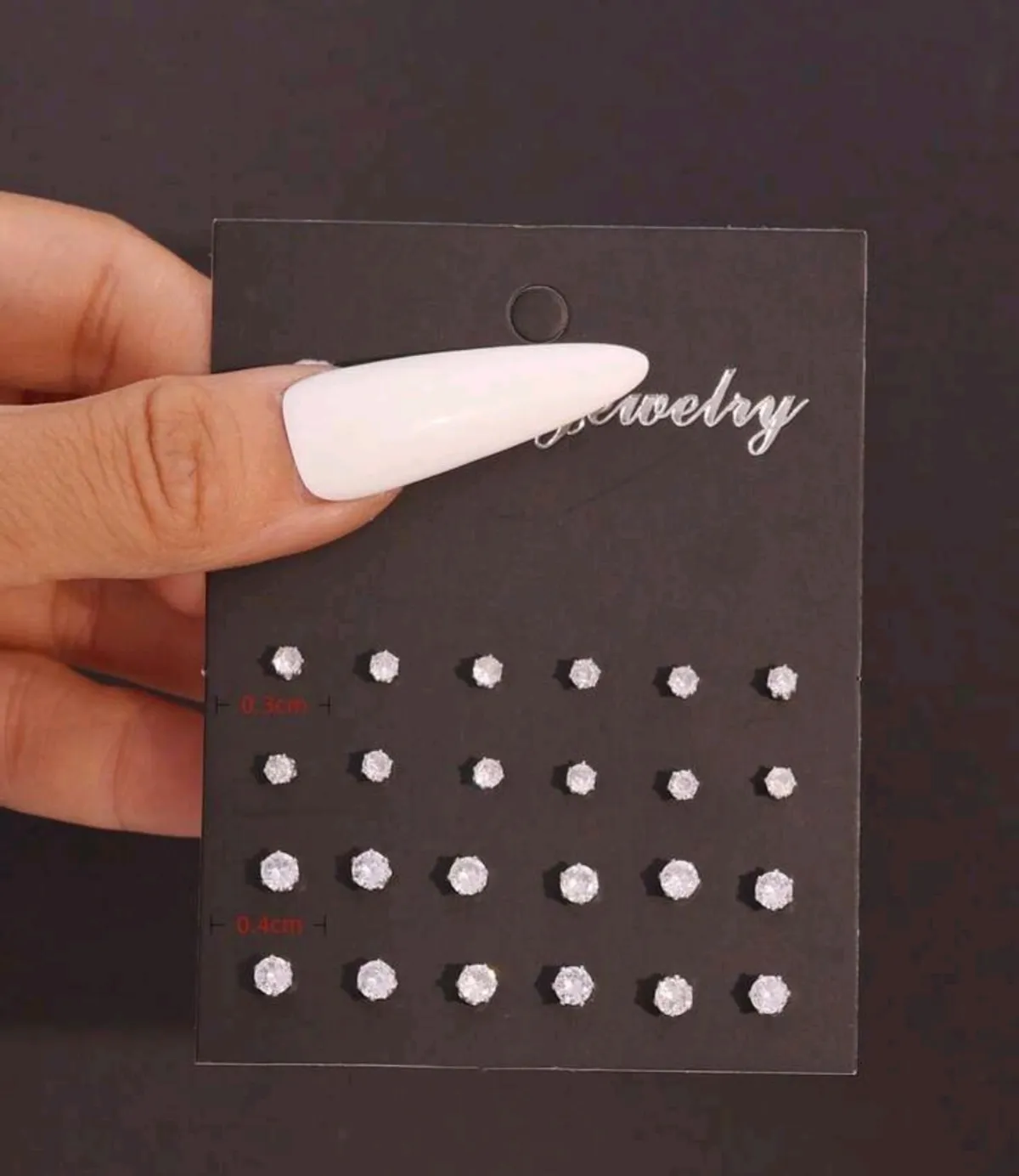 24 PCS Fashion Easy Zirconia Stud Earrings Set Popular Super Flash Earrings Women'S High-End