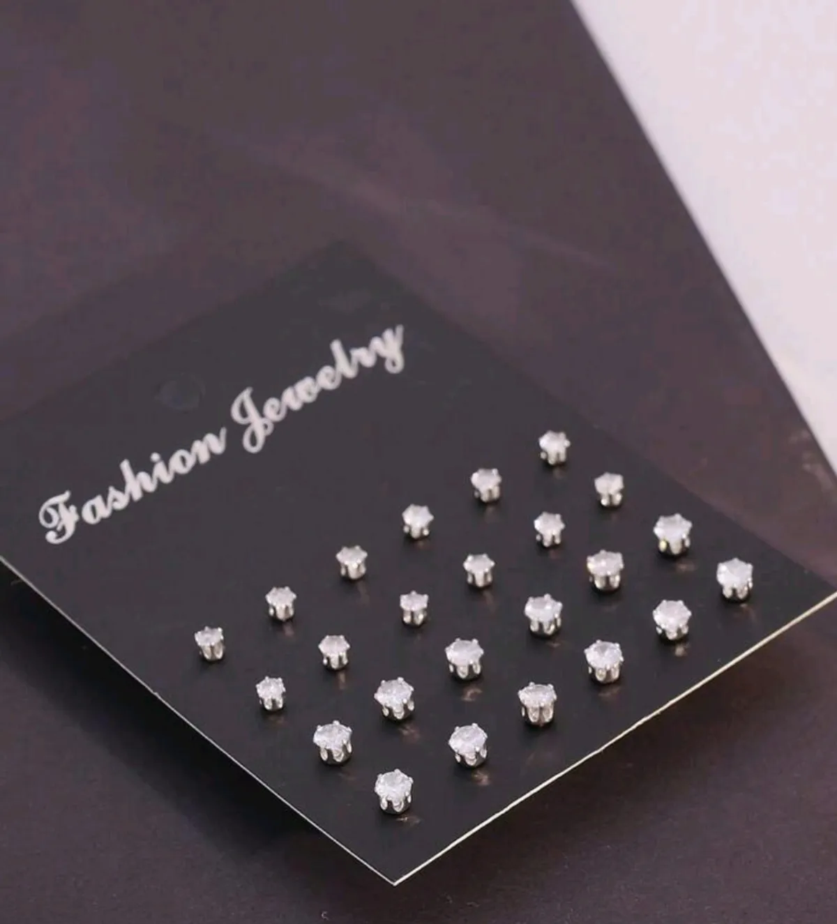 24 PCS Fashion Easy Zirconia Stud Earrings Set Popular Super Flash Earrings Women'S High-End