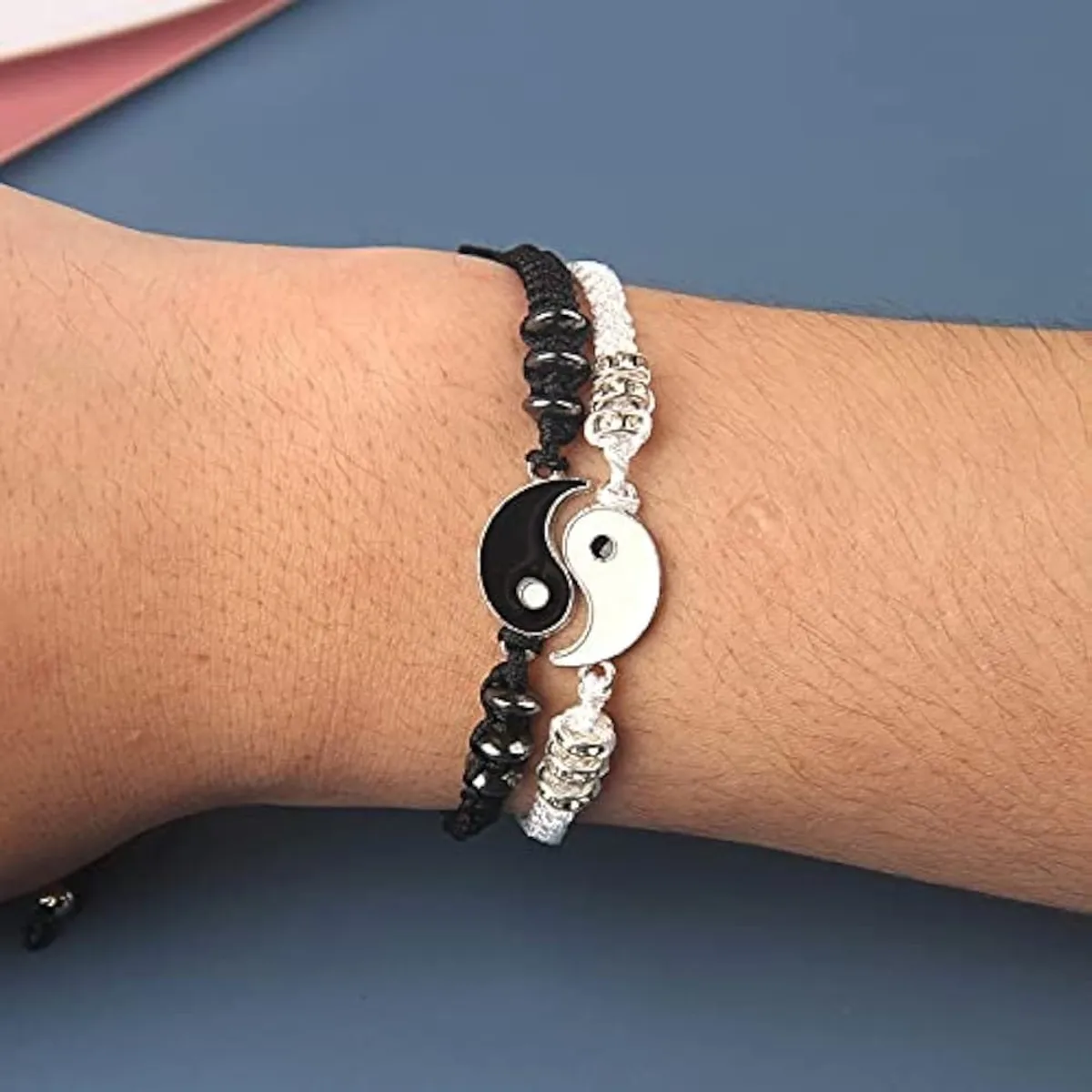 2 Pcs Yin & Yang Couples Matching Bracelets