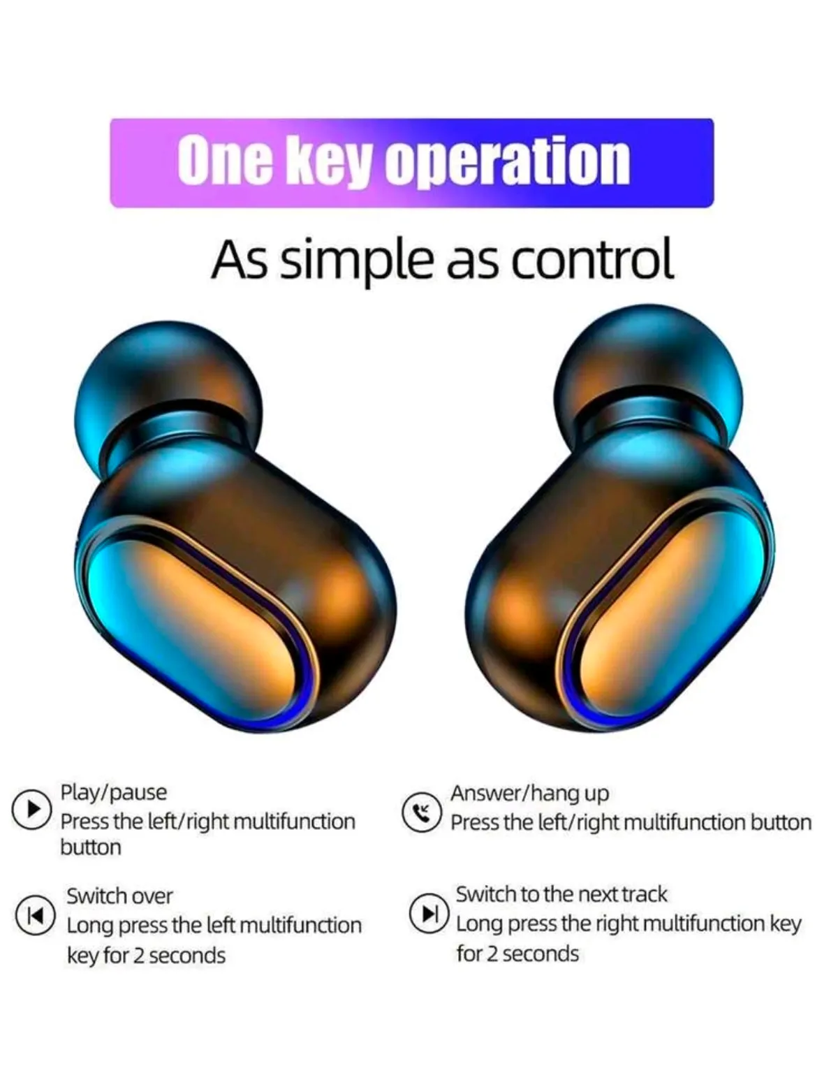 E6S Bluetooth Earphone TWS Waterproof Wireless Earbuds