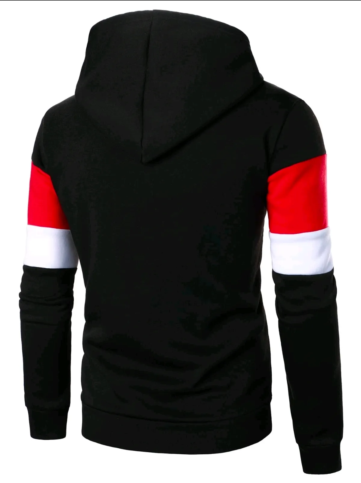 Manfinity Homme Men Colorblock Letter Graphic Pocket Hoodie Letter Long Sleeve Hoodie - size M