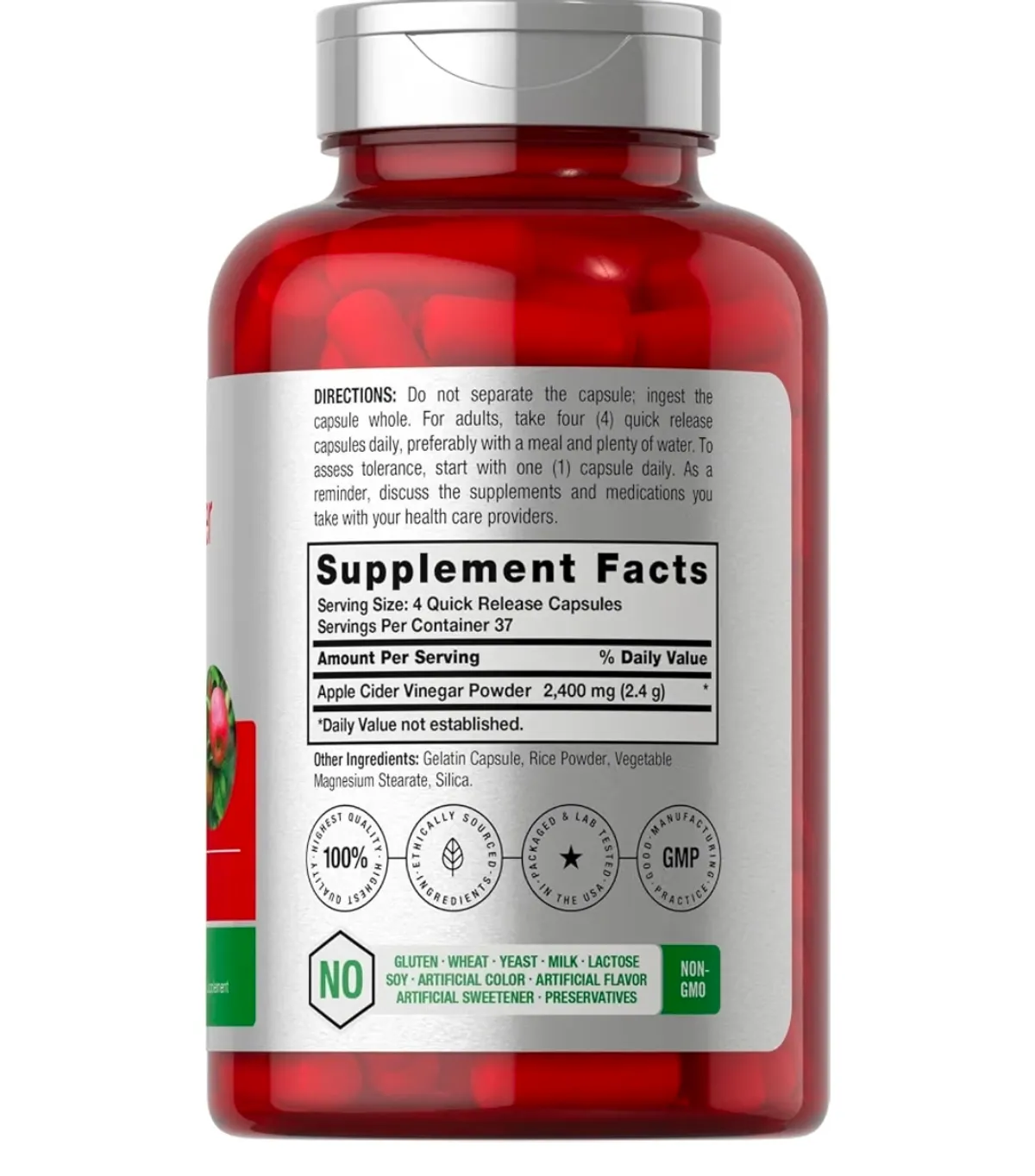 Horbäach Apple Cider Vinegar Capsules | 2400mg | 150 Count