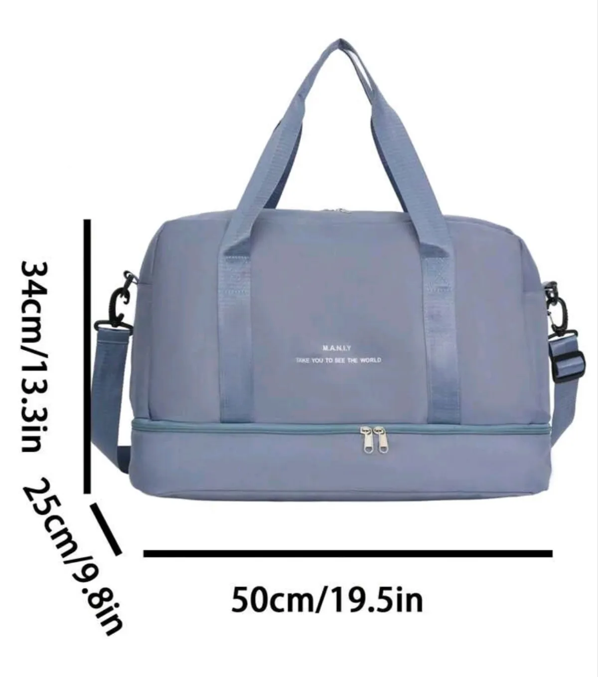 Overnight Travel Bag, Large Capacity Gym Sports Yoga Duffel Bag, Fitness Weekend Tote With Wet Dry Separation, Casual Shoulder Bag With Shoe Compartment