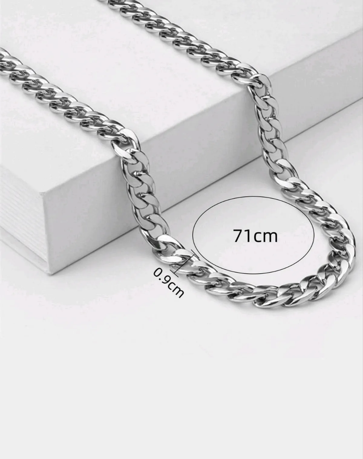 Men's Minimalist Chain Necklace, For Jewelry Gift And Party