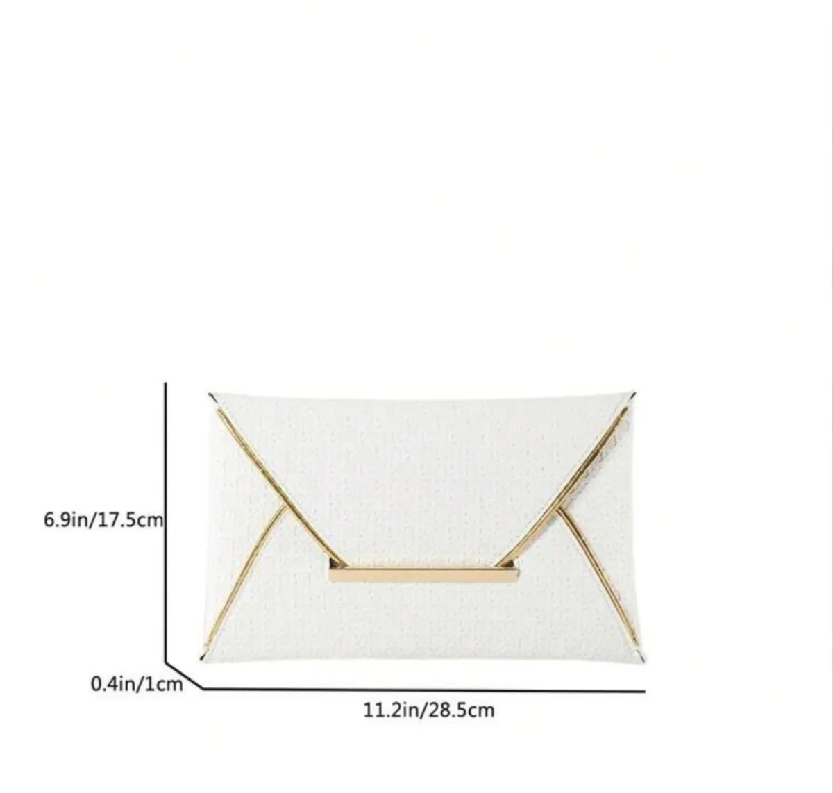 Women's Plain Color PU Square Woven Texture Envelope Clutch