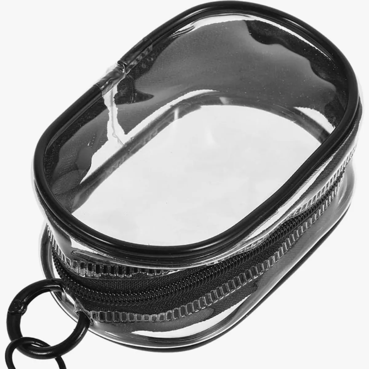 Small Travel Cable Organizer Pouch with Lobster Clasp, Black