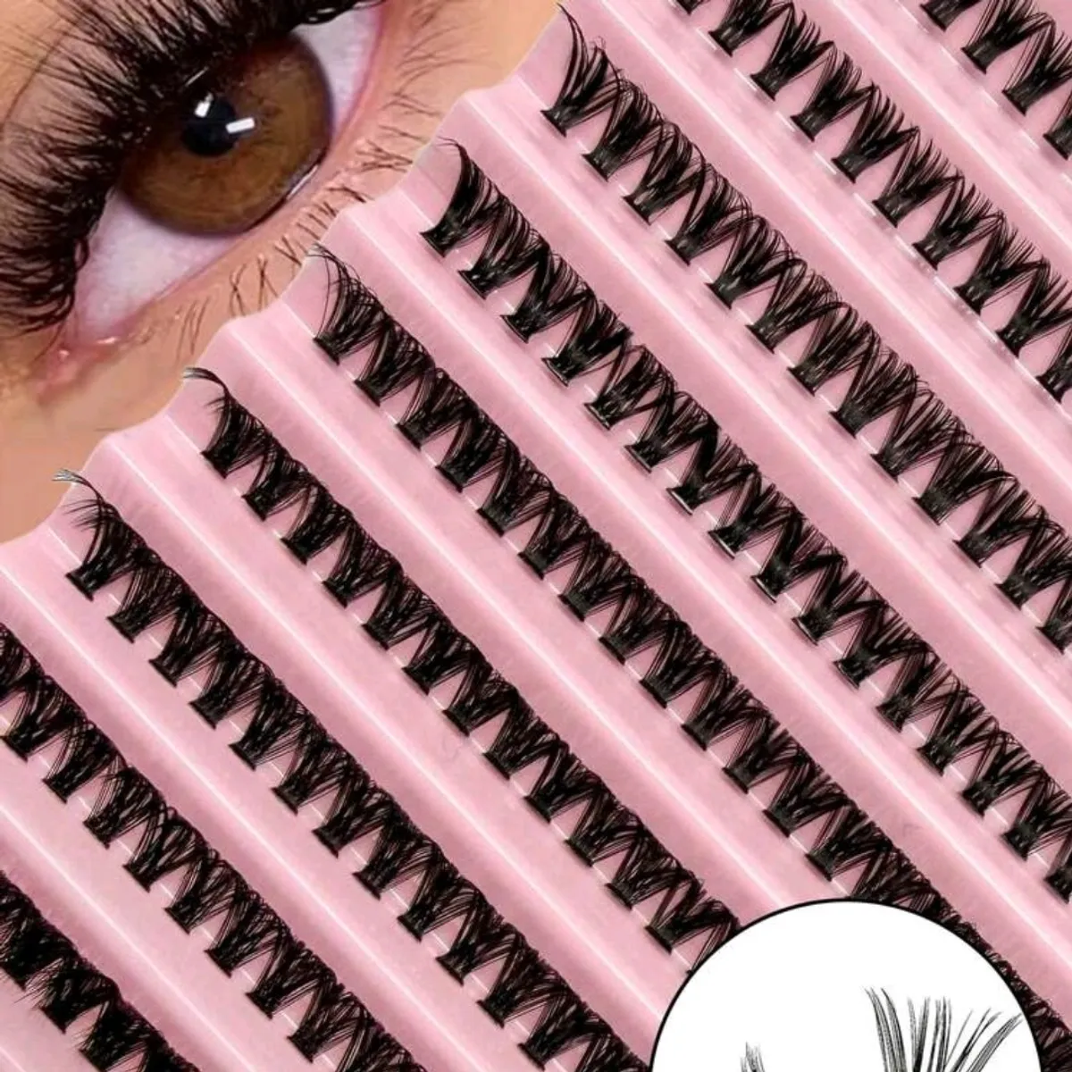 200Pcs 40D Cluster False Eyelashes