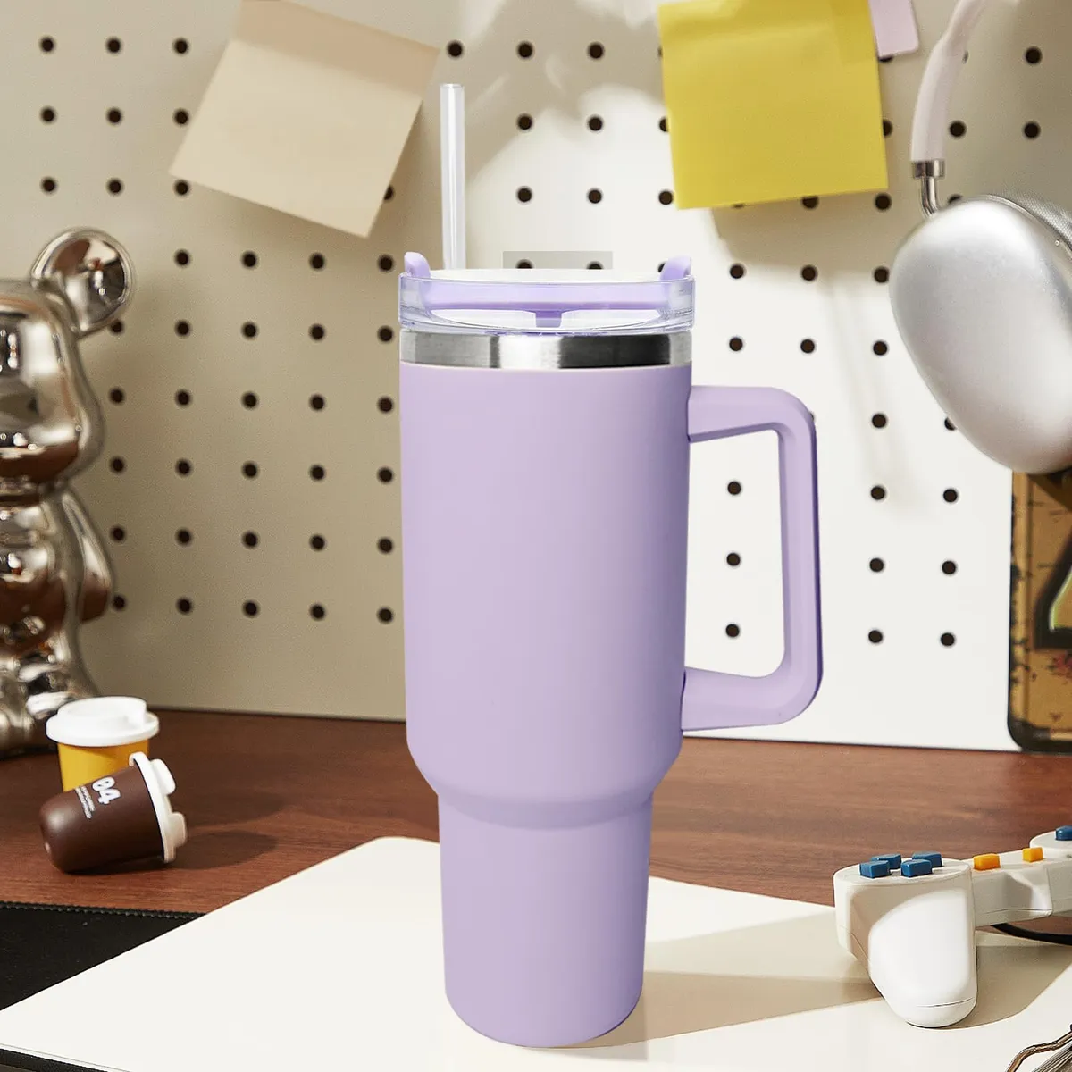 1pc 1200ML Stainless Steel Double-Layered  Cup