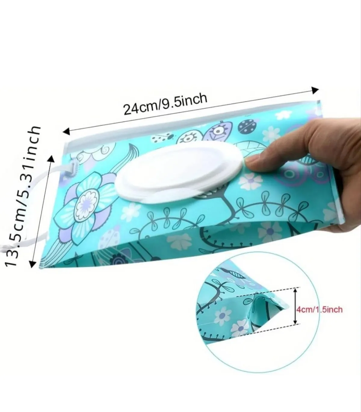2PCS /Set Wipes Containers, Reusable Portable Wet Wipe Pouch