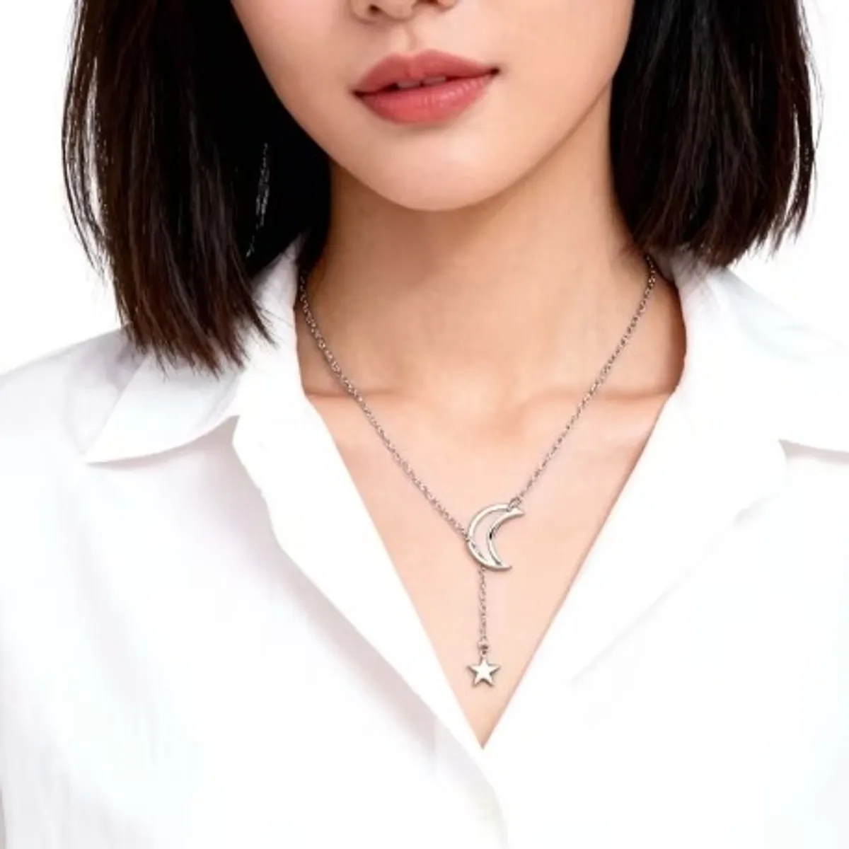 Sliver Y-Shaped Chain Necklace