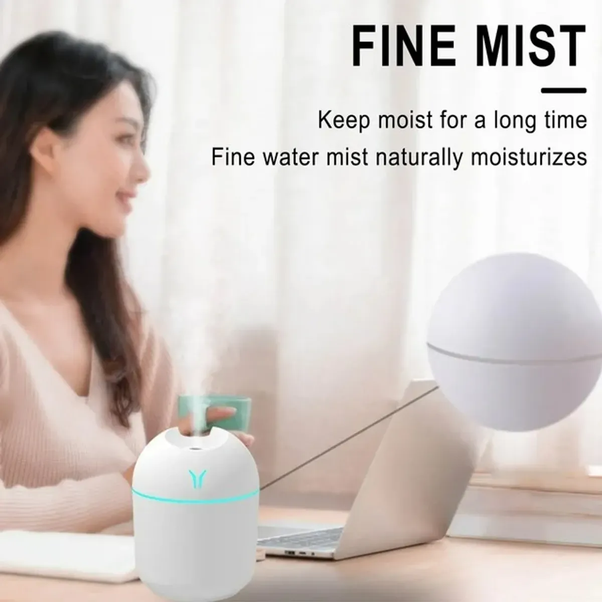 Humidifier 250ml Small With Colorful Cup For Bedroom & Office